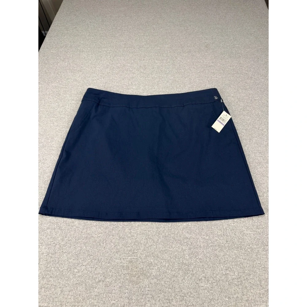 IZOD Golf Skort Womens 18 Navy Blue Sun Control Stretch Athletic Skirt MSRP $60